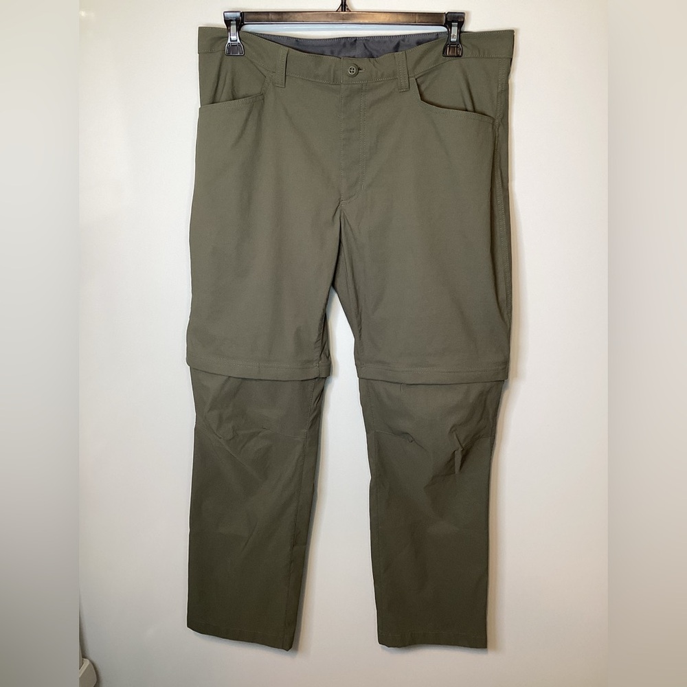Eddie Bauer Men's Green Convertible Cargo Quick Dry Pants